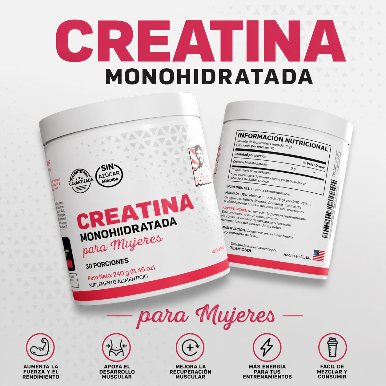 CREATINA MONOHIDRATADA PARA MUJERES